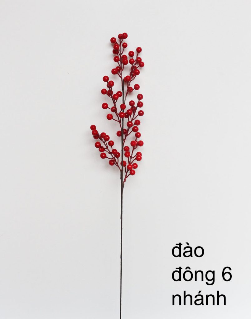 Cành đào đông giả 6 nhánh